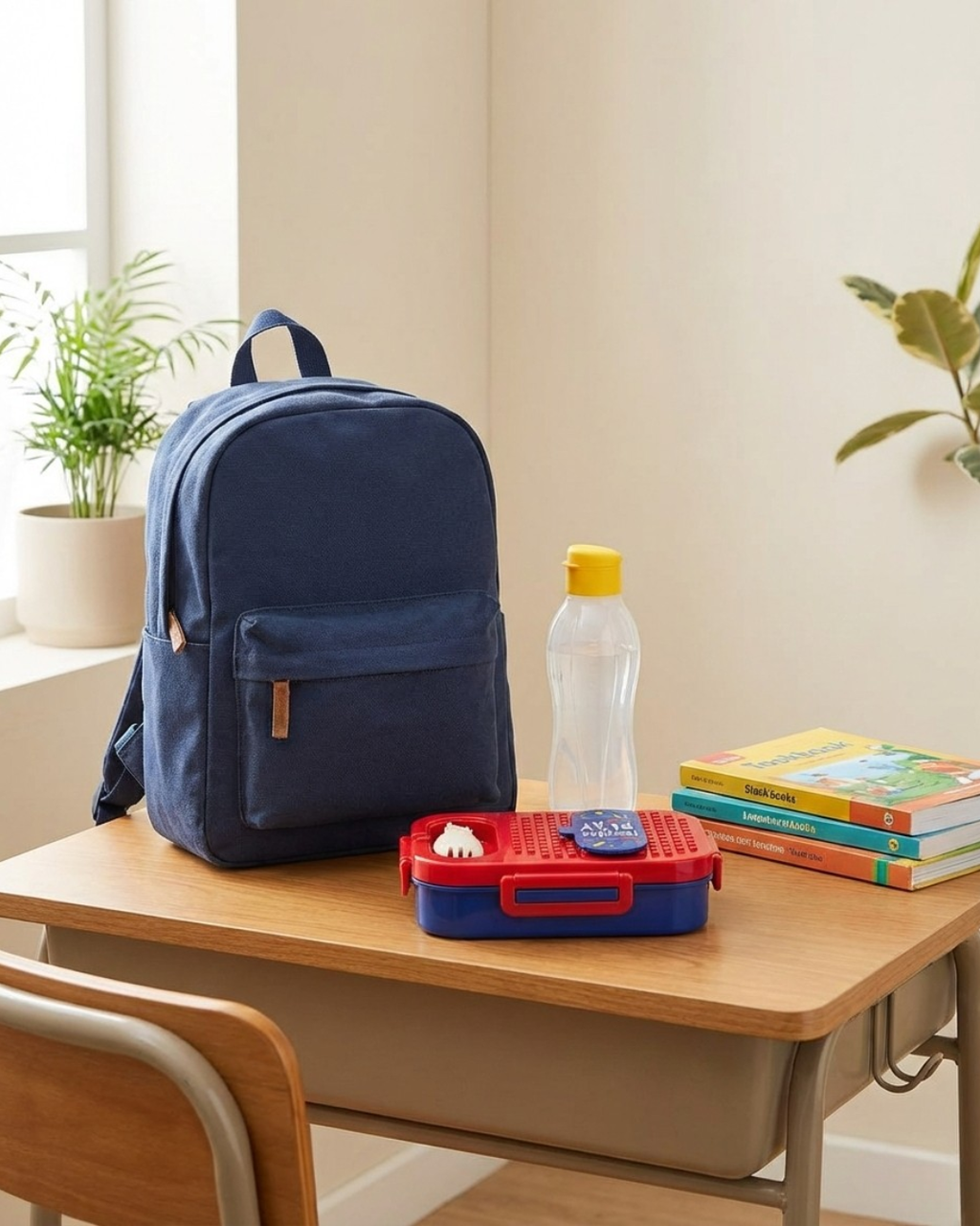 Creative Building Block Lunch Box – 3 Compartment Kids Bento (600ml)