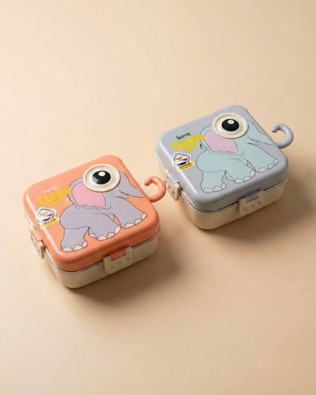Cartoon Elephant Stainless Steel Bento Lunch Box (2 Colors)