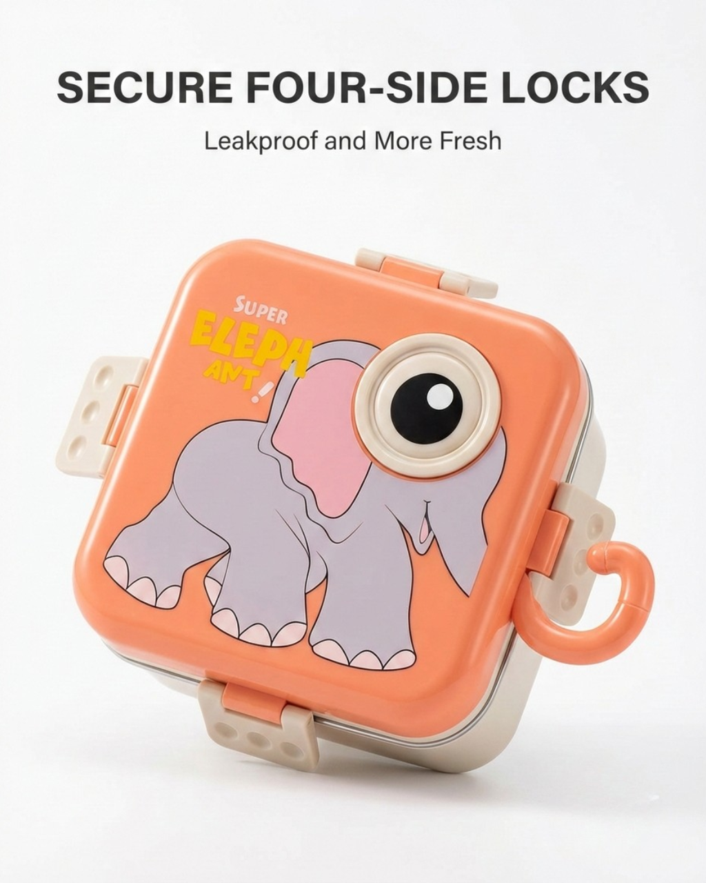 Cartoon Elephant Stainless Steel Bento Lunch Box (2 Colors)