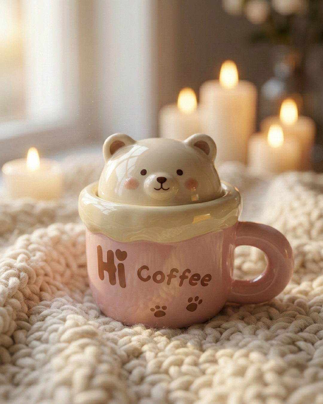 Cute Cup with Bear Lid – 350ml