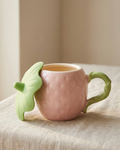 Strawberry Ceramic Cup with Silicone Lid – 350ml Heat-Lock Mug