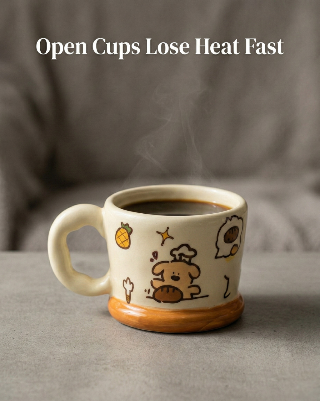 Cute Bakery Bear Ceramic Coffee Cup – 200ml