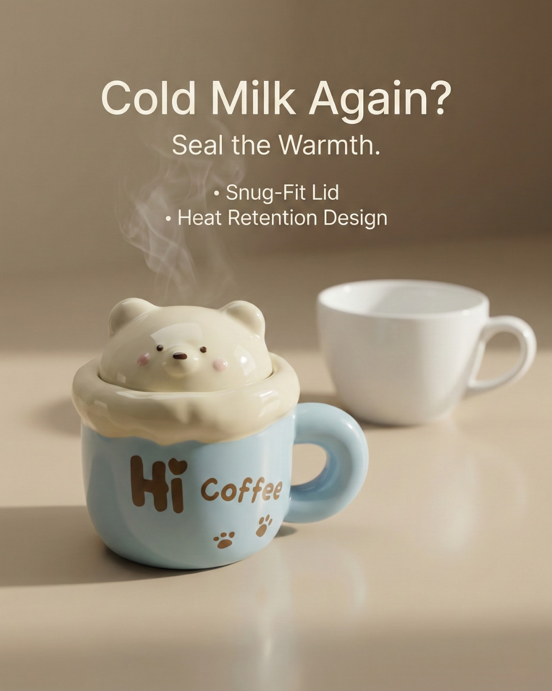 Cute Cup with Bear Lid – 350ml