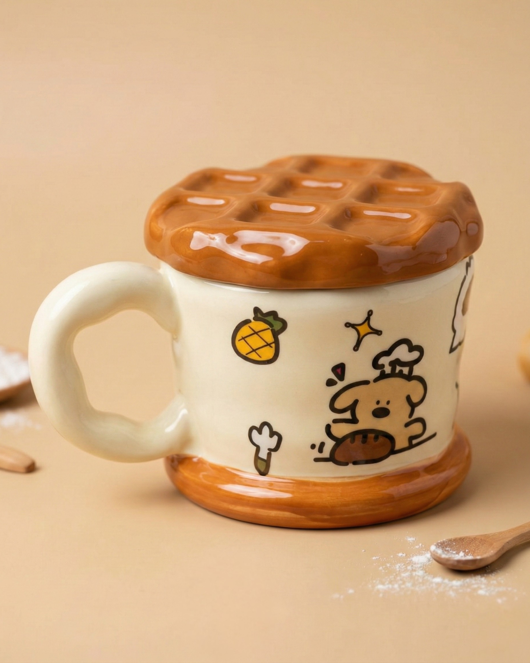 Cute Bakery Bear Ceramic Coffee Cup – 200ml
