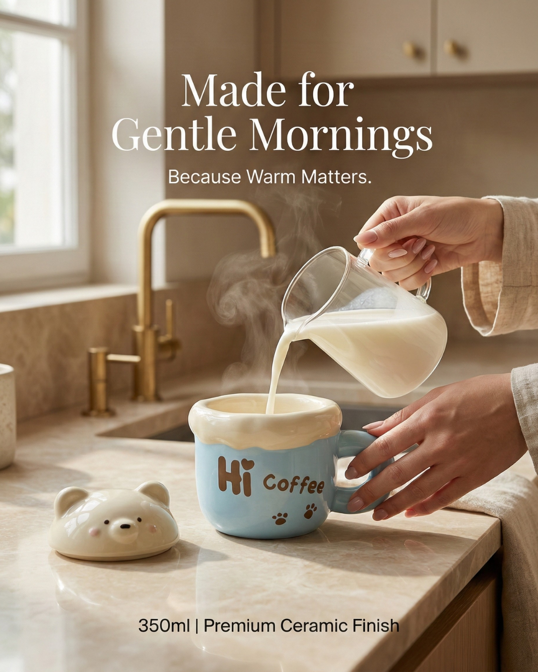 Cute Cup with Bear Lid – 350ml