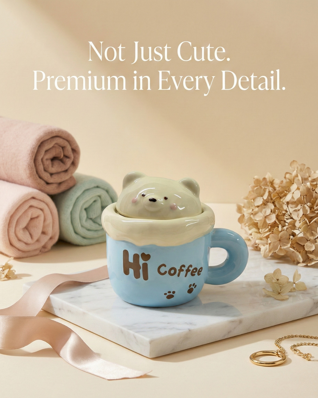 Cute Cup with Bear Lid – 350ml
