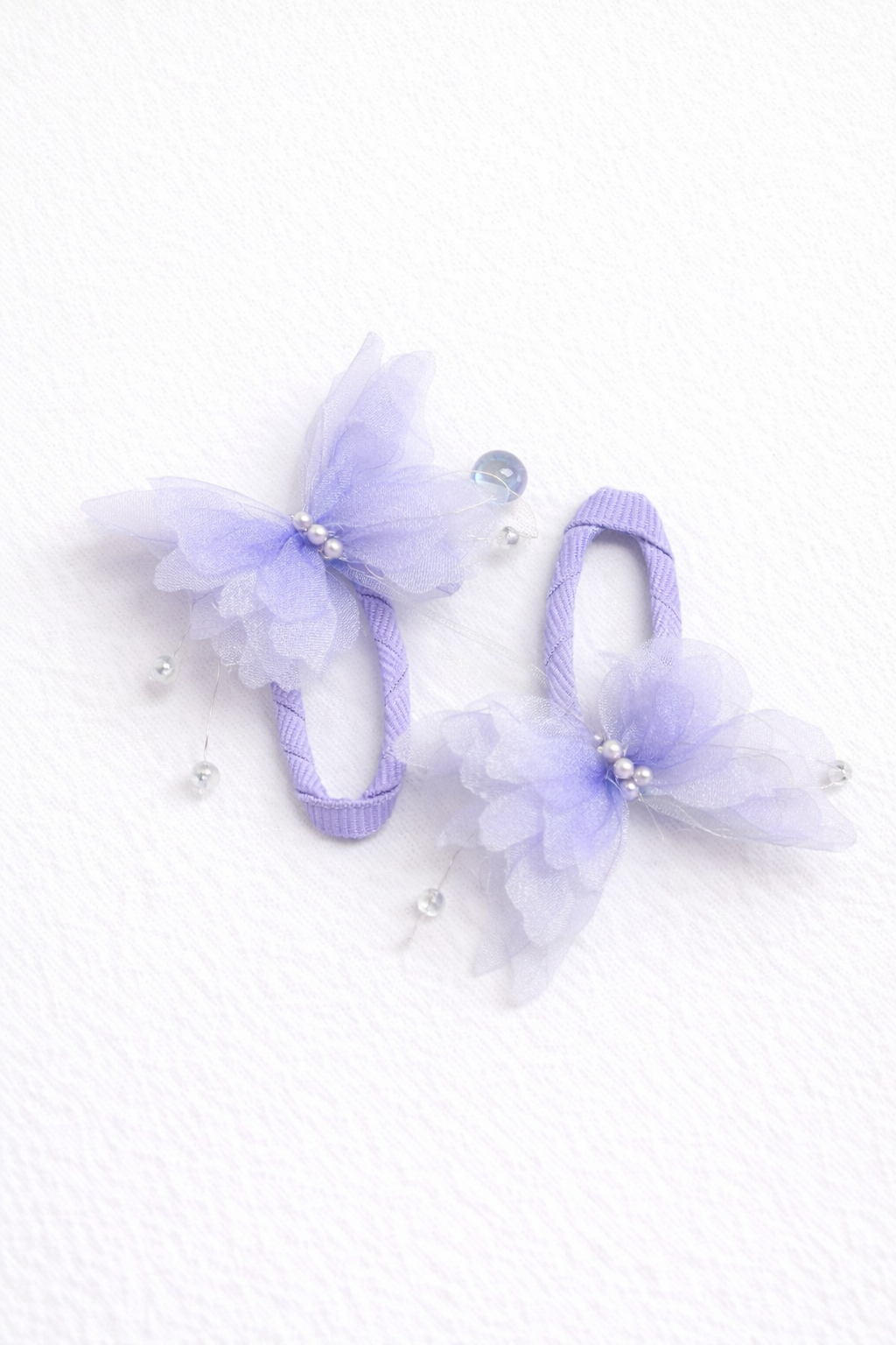 Butterfly Tulle Hair Clip Pair for Girls