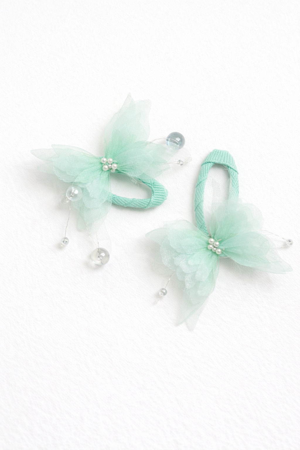 Butterfly Tulle Hair Clip Pair for Girls