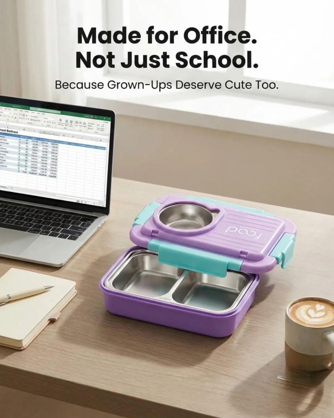 Premium SUS304 Stainless Steel Insulated Lunch Box with Soup Bowl