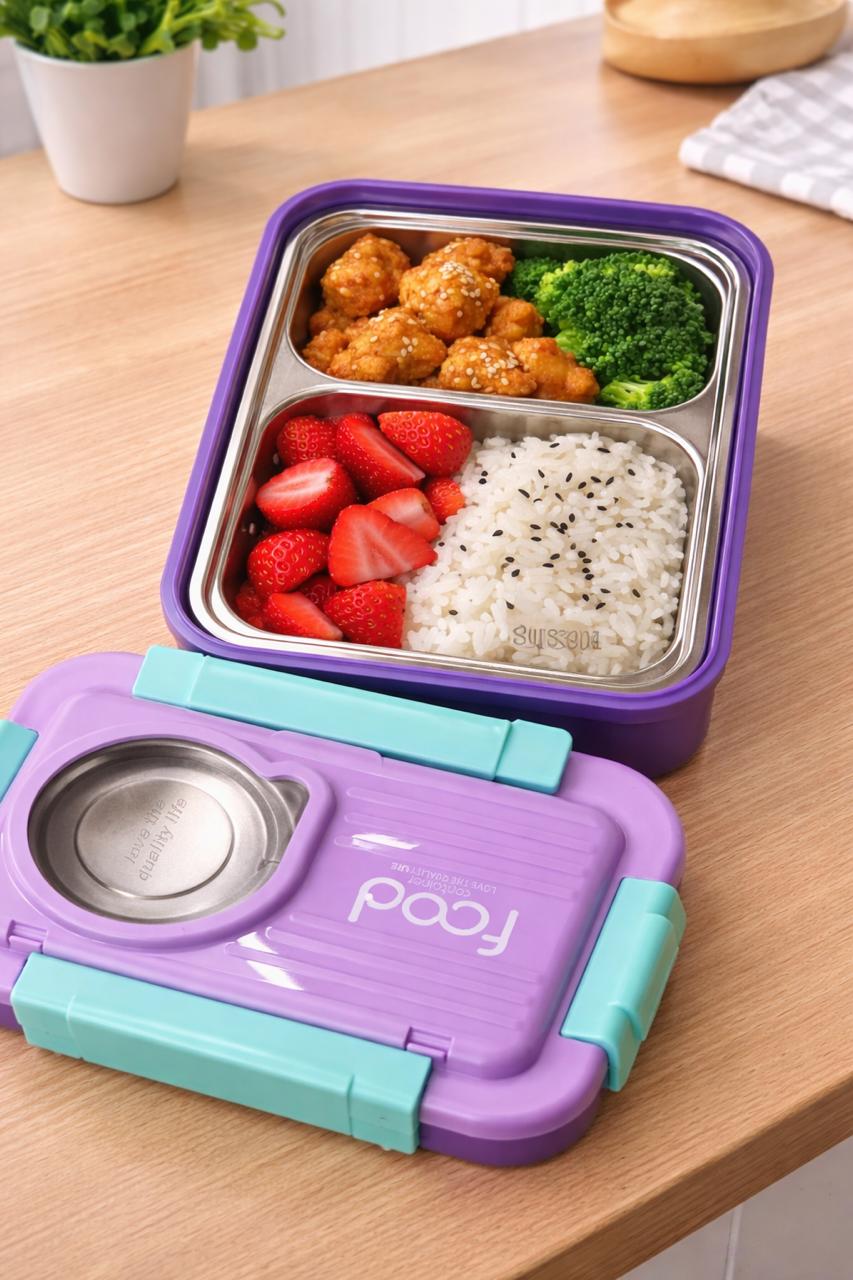 Premium SUS304 Stainless Steel Insulated Lunch Box with Soup Bowl