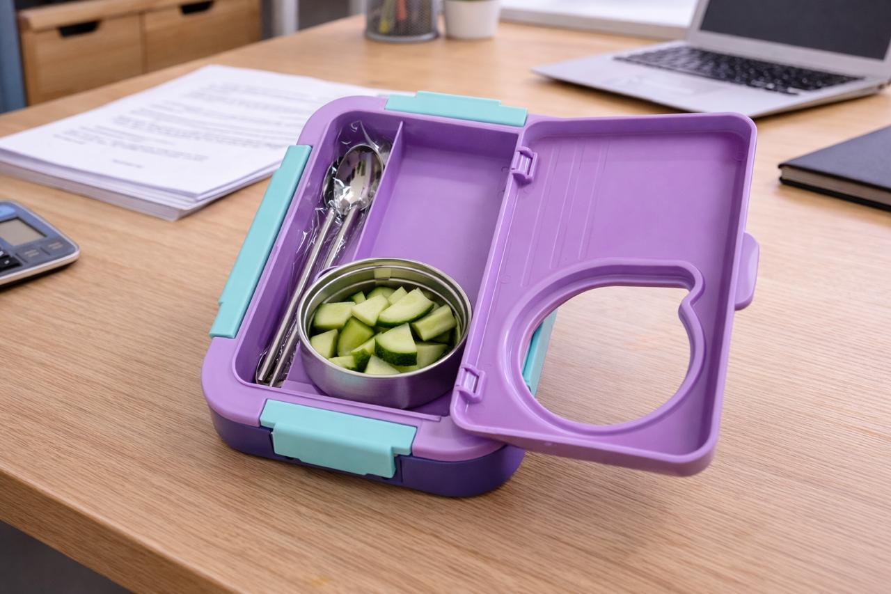 Premium SUS304 Stainless Steel Insulated Lunch Box with Soup Bowl