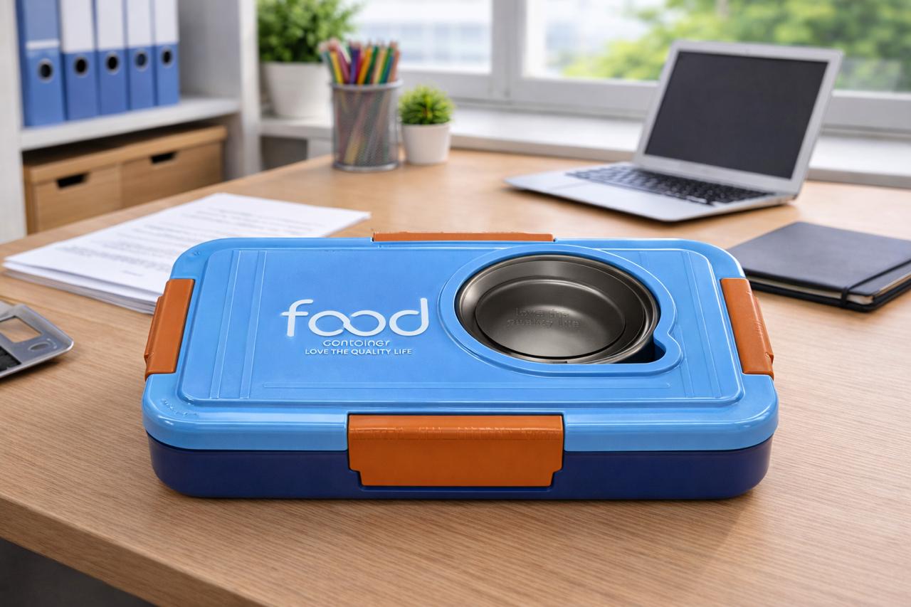 Premium SUS304 Stainless Steel Insulated Lunch Box with Soup Bowl
