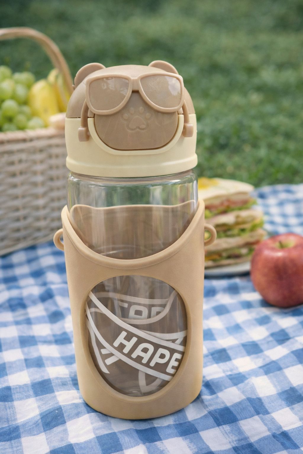 Kids BPA-Free Water Bottle with Straw & Protective Cover (4 Colors)
