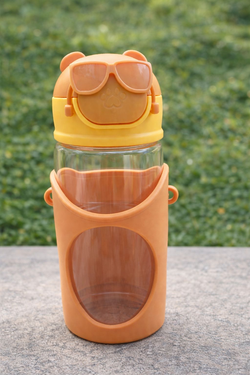 Kids BPA-Free Water Bottle with Straw & Protective Cover (4 Colors)