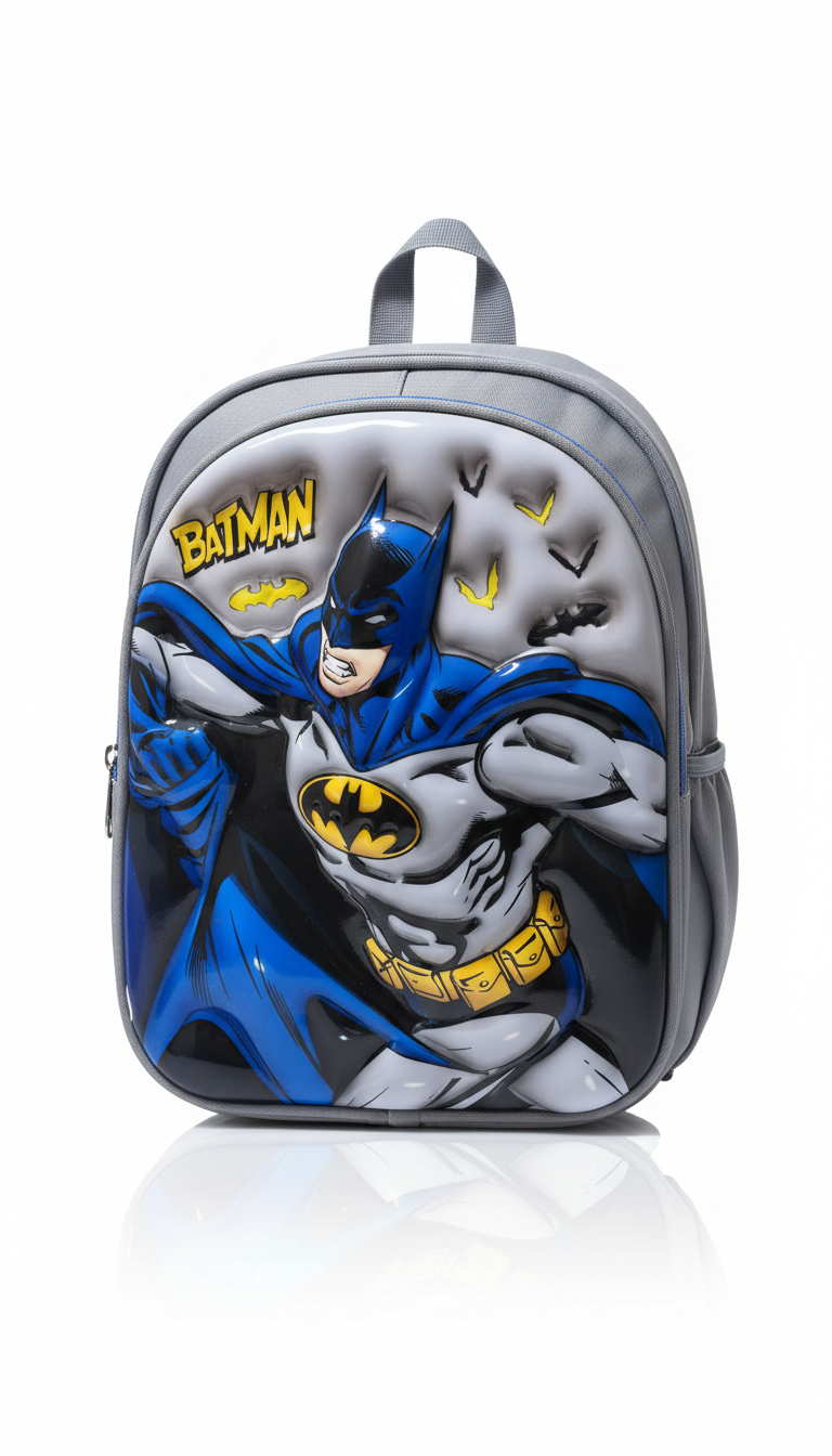Kids Superhero 3D School Backpack | Premium Hard Front Bag (4 Variants)