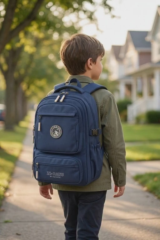 Premium Kids School Backpack – 3 Compartments | Water Resistant | Lightweight
