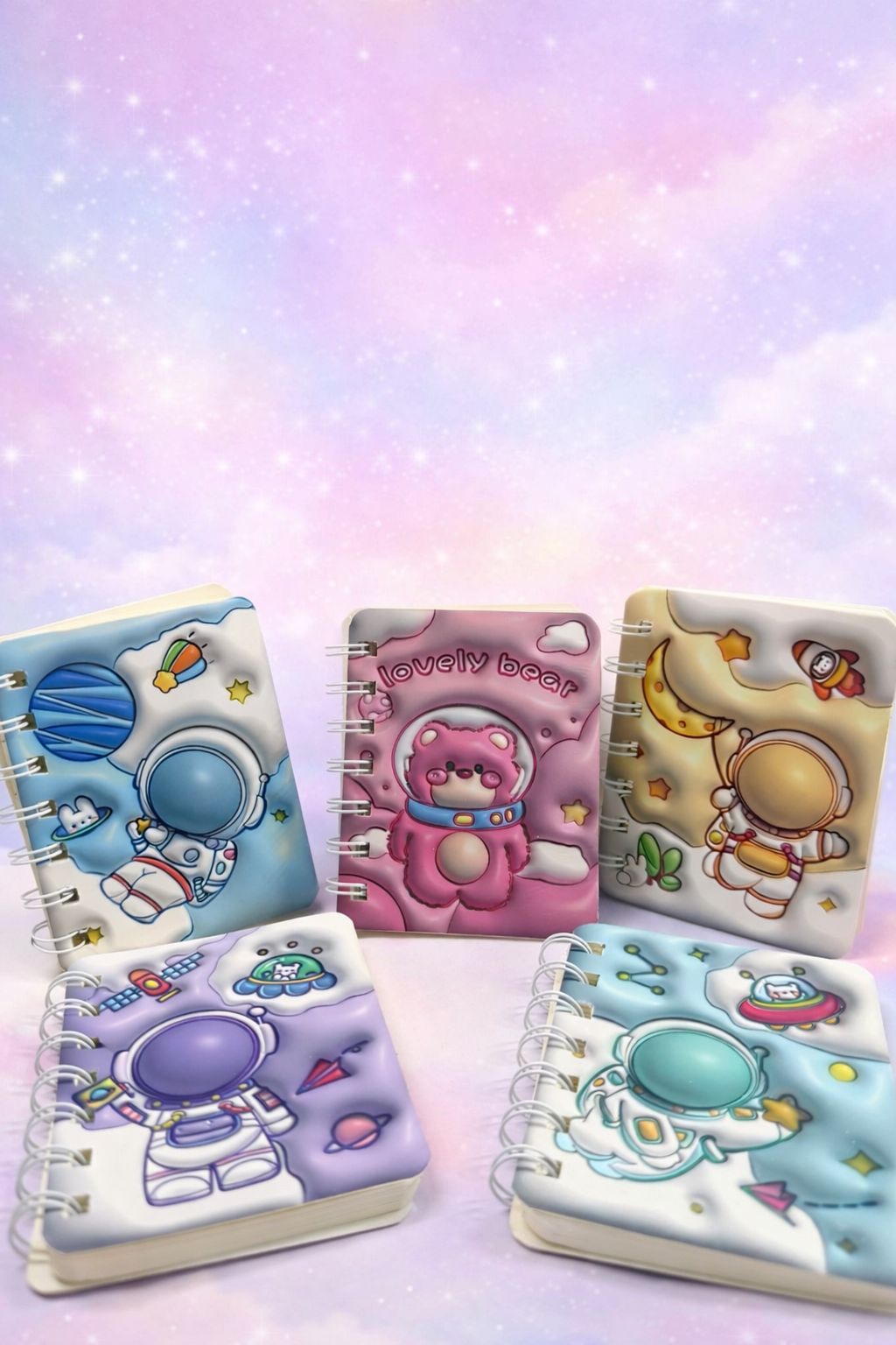 Space Adventure Mini Spiral Diary – Cute Pocket Notebook (5 Designs)