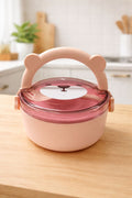 Kids Bear Lunch Box with Handle & Spoon – Leak Resistant (3 Colors)