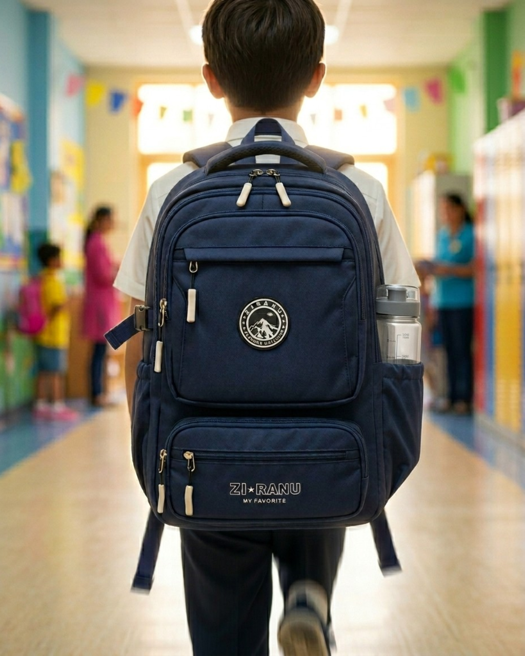 Premium Kids School Backpack – 3 Compartments | Water Resistant | Lightweight