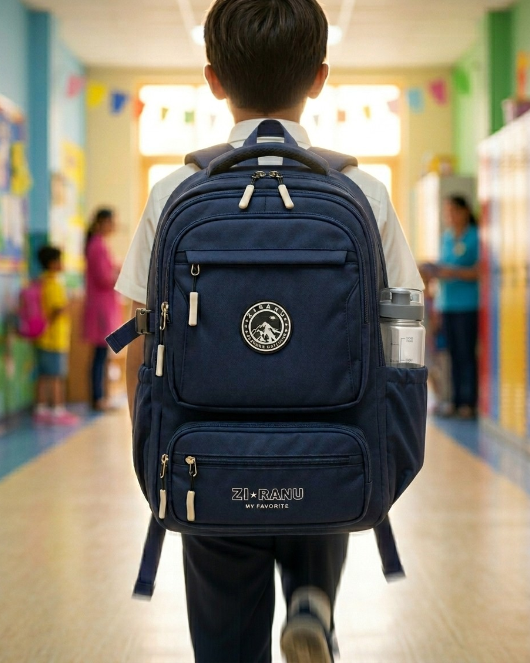 Premium Kids School Backpack – 3 Compartments | Water Resistant | Lightweight