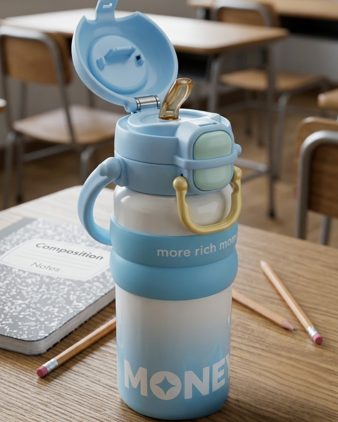 Kids Steel Insulated Water Bottle – Leakproof & Temperature Retaining (4 Colors)