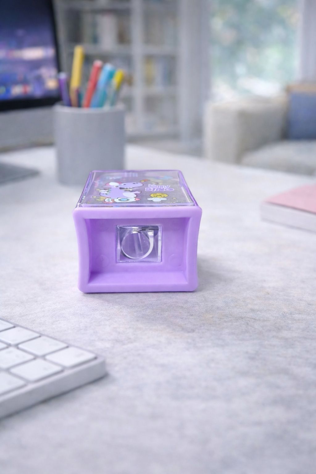Happy Dino 2-in-1 Pencil Sharpener with Built-In Eraser | Kids Stationery Essential