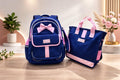 Bow Charm Backpack Set – School Backpack with Matching Tiffin Bag & Pencil Pouch
