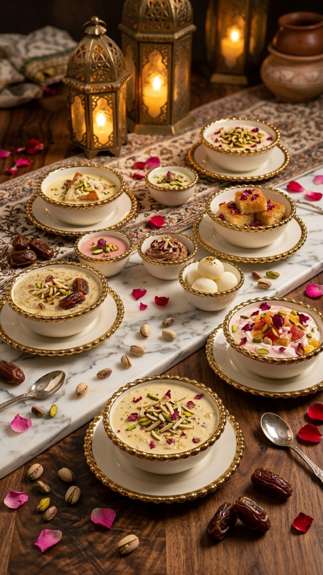 Luxury Gold Rim Ceramic Dessert Bowl – Premium Serving Bowl Set