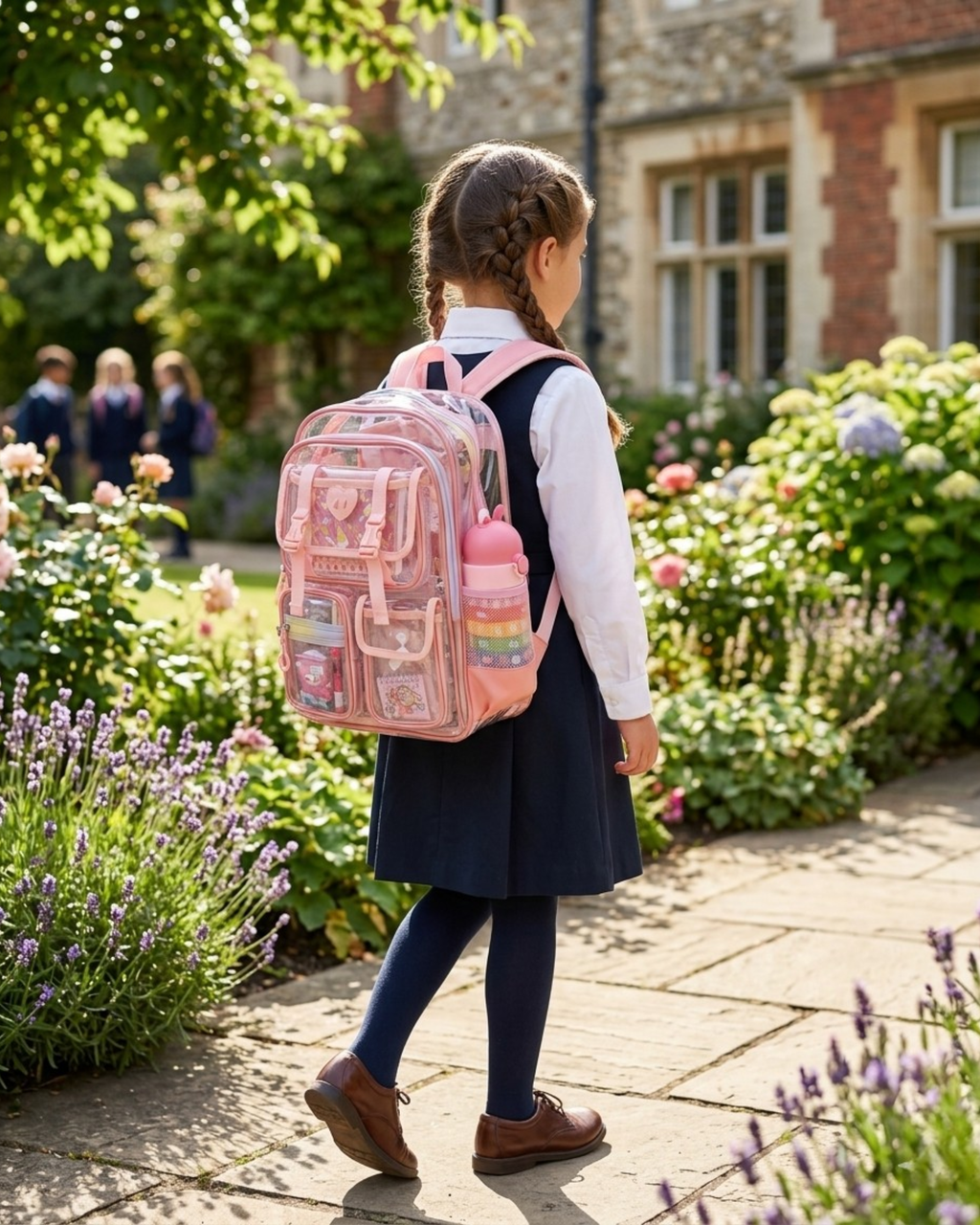 Peekaboo Pop Transparent Backpack – Cute & Functional School Bag