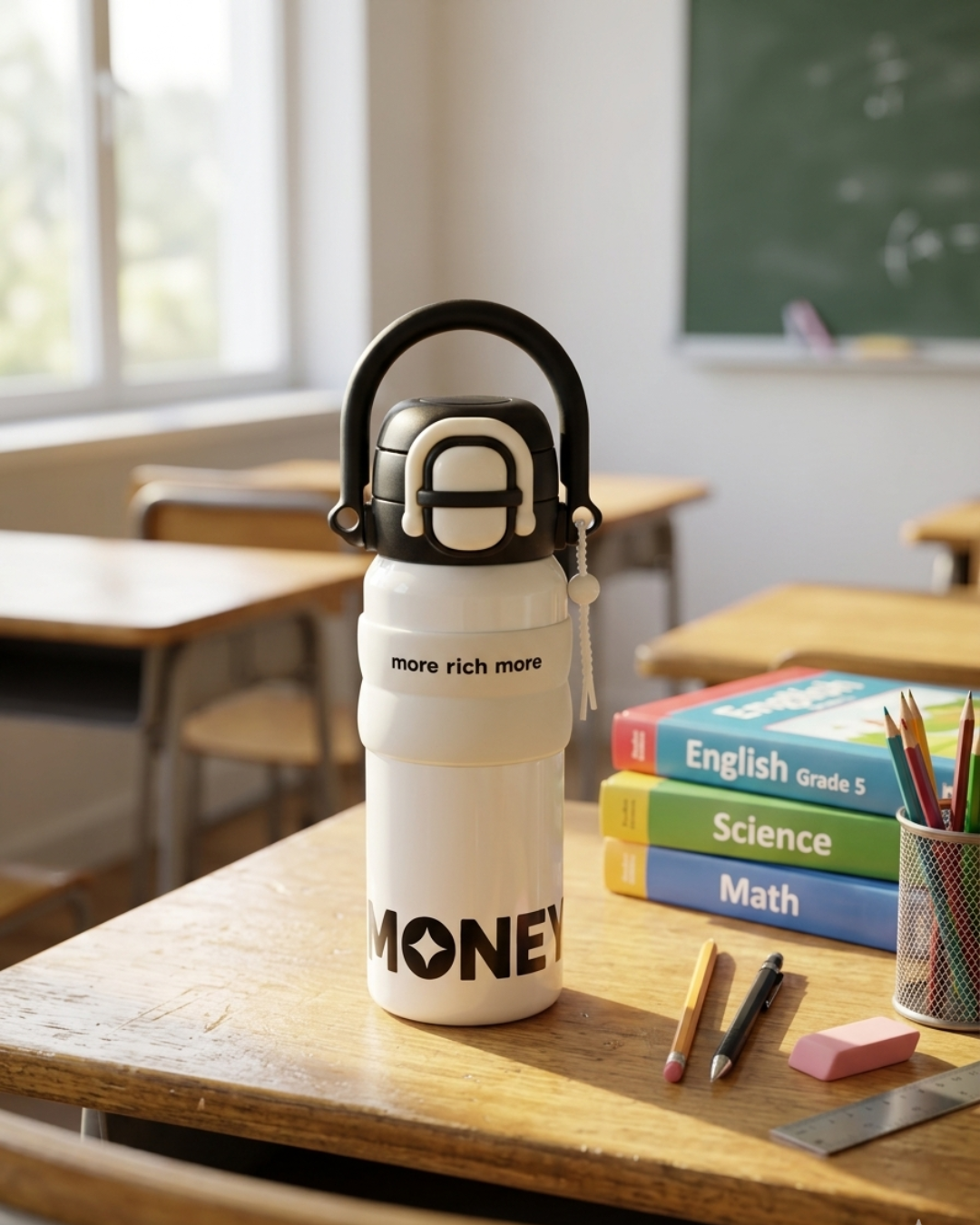Kids Steel Insulated Water Bottle – Leakproof & Temperature Retaining (4 Colors)