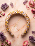 The Crystal Edit Natural Stone Headband Collection | Premium Gemstone Hairband | Golden Harmony