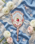 Flower Knows - Strawberry Rococo Hand Mirror | Handheld Mirror - Soft Blue | Vintage Beauty Collection ✨