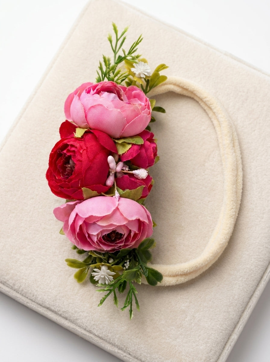 The Flower Bloom Elastic Headband Collection | Premium Floral Baby Hairband (11 Variants)