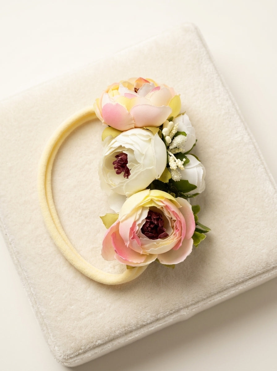 The Flower Bloom Elastic Headband Collection | Premium Floral Baby Hairband (11 Variants)