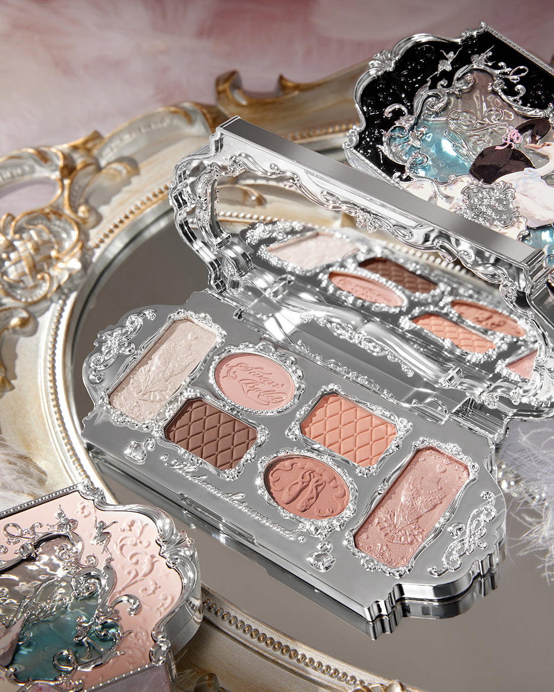 Flower Knows Swan Ballet Six-Color Makeup Palette - White - Vintage Beauty Collection ✨