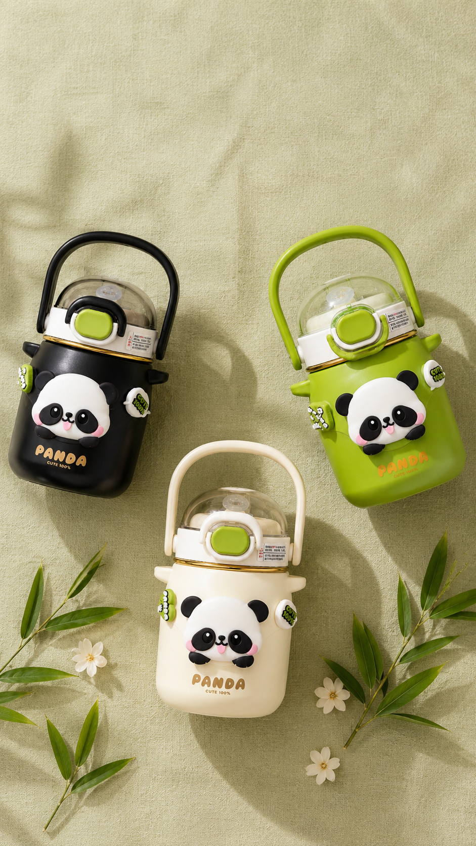 Panda Insulated Kids Sipper Bottle (Steel) | 500 ml – 3 Colors