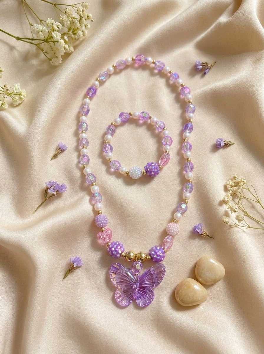 Butterfly Necklace & Bracelet Set