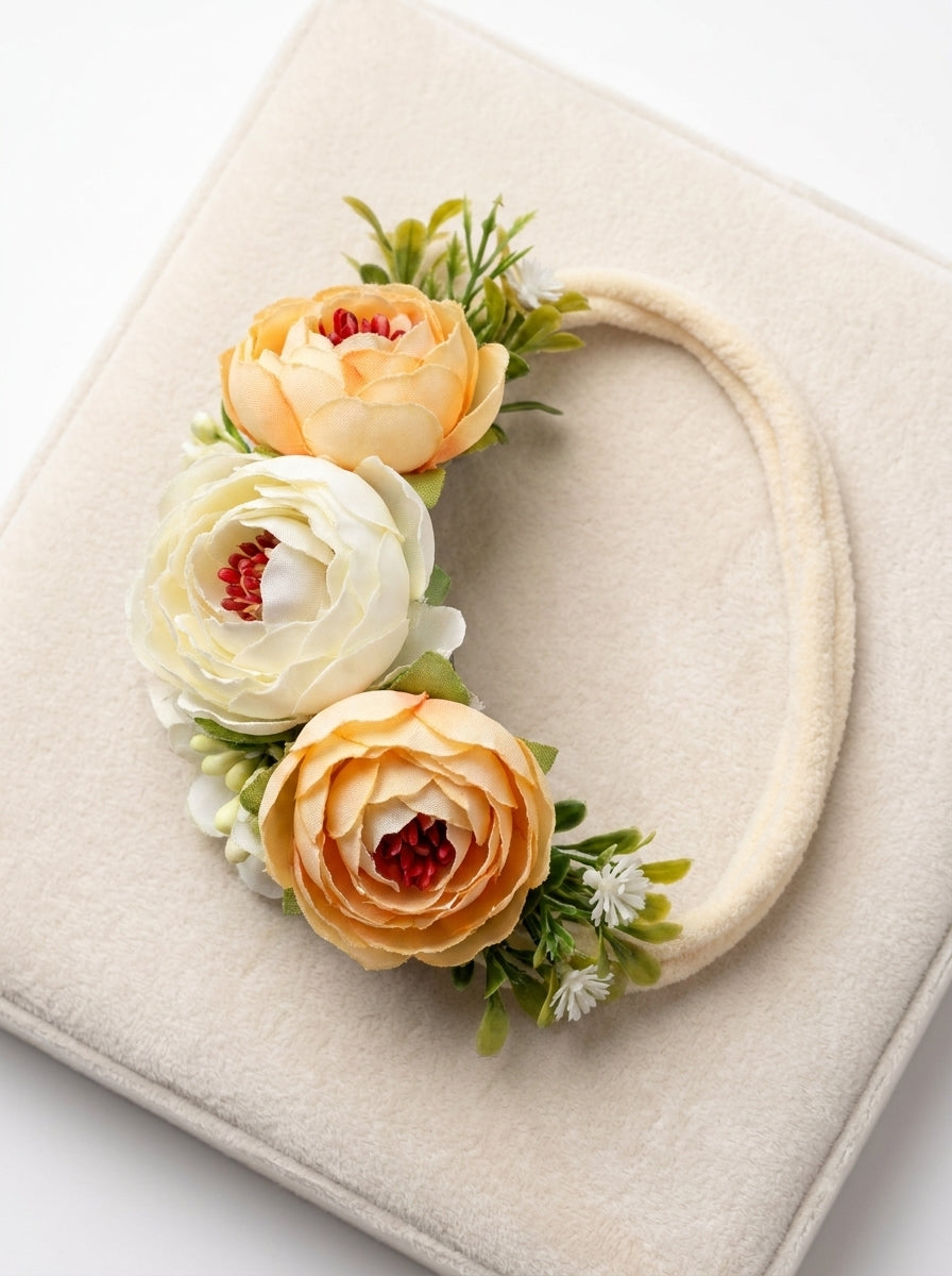 The Flower Bloom Elastic Headband Collection | Premium Floral Baby Hairband (11 Variants)