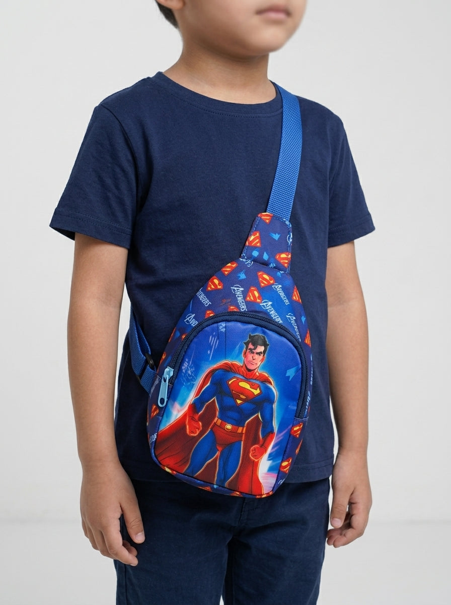 Kids Superhero Sling Bag | Crossbody Chest Bag for Boys (8 Designs)