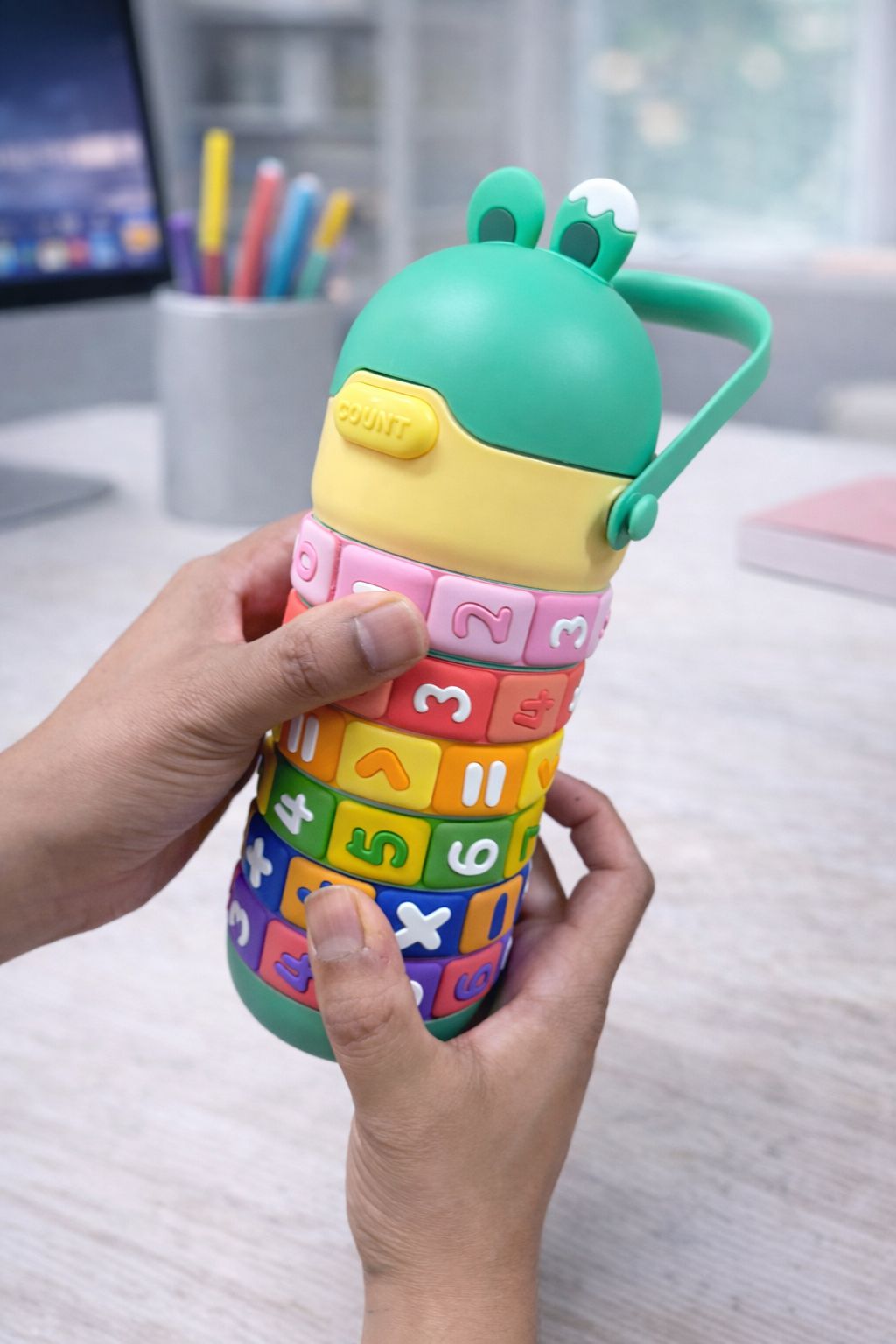 The Da Vinci Learning Bottle – Insulated Steel Sipper for Kids | Learn While You Drink