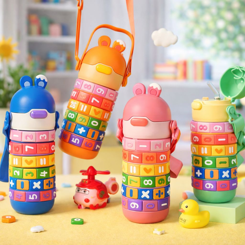 The Da Vinci Learning Bottle – Insulated Steel Sipper for Kids | Learn While You Drink