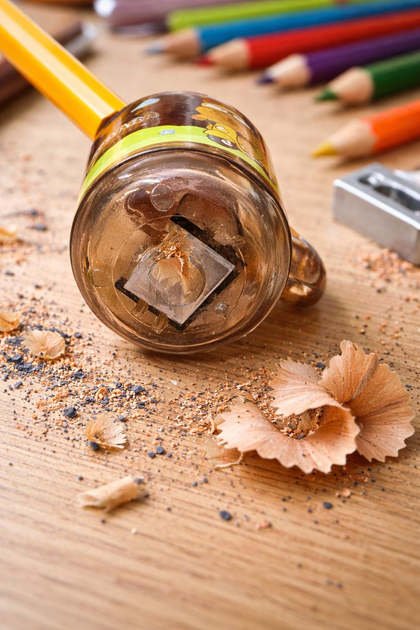 Cute Jar Style Manual Pencil Sharpener with Shavings Container | Kids Desk Essential