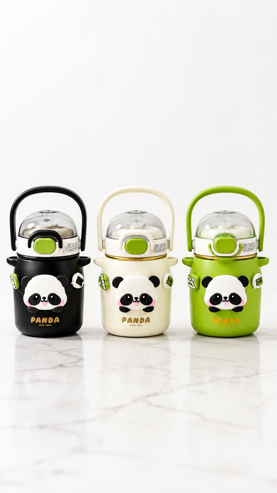 Panda Insulated Kids Sipper Bottle (Steel) | 500 ml – 3 Colors