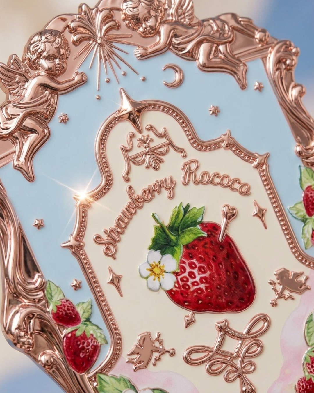 Flower Knows - Strawberry Rococo Hand Mirror | Handheld Mirror - Soft Blue | Vintage Beauty Collection ✨