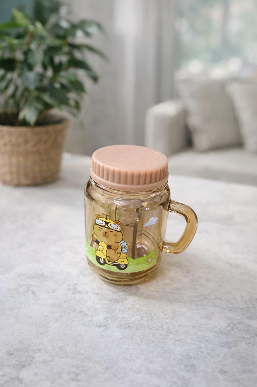 Cute Jar Style Manual Pencil Sharpener with Shavings Container | Kids Desk Essential