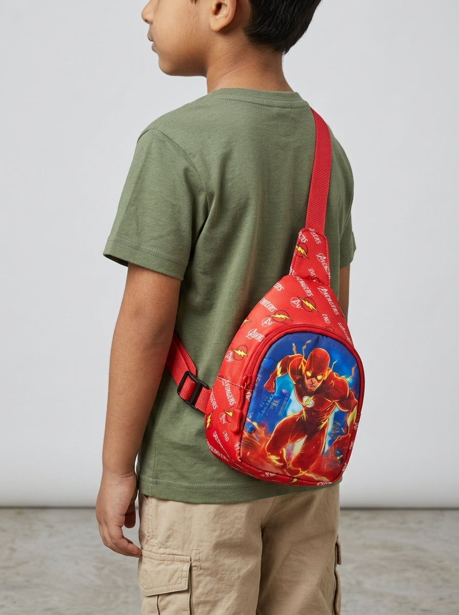 Kids Superhero Sling Bag | Crossbody Chest Bag for Boys (8 Designs)