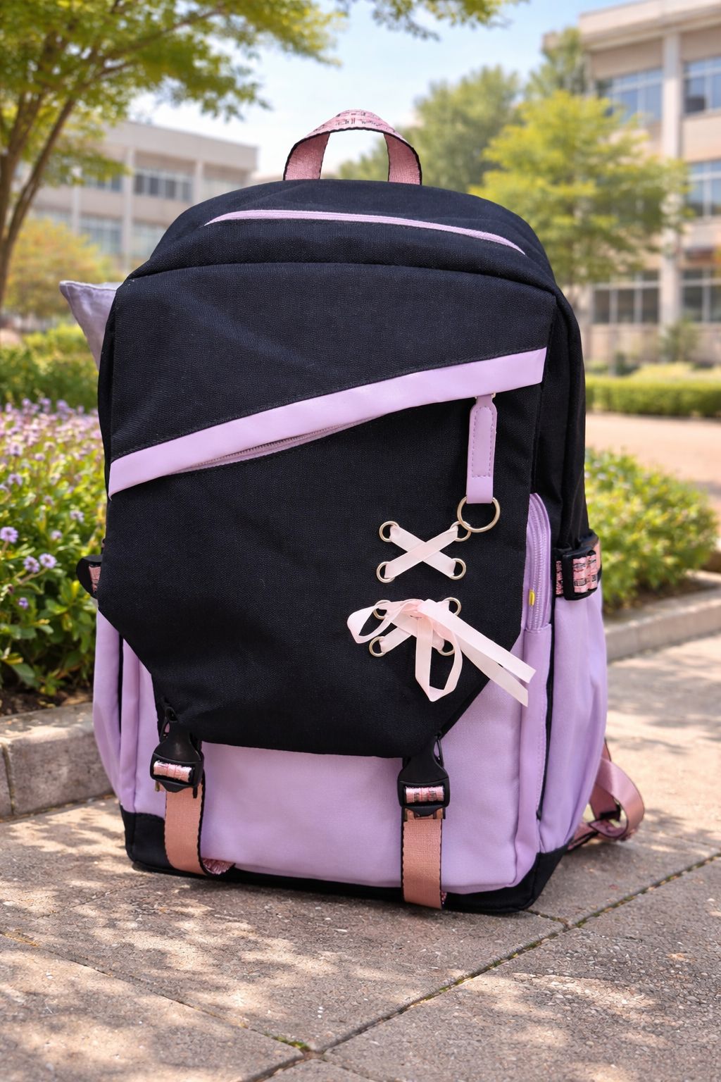 Urban Lace School Backpack – Stylish Multi-Compartment Backpack for Girls