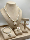 The Blossom Pearl Jewelry Set | Premium Floral Pearl Accessories Collection (2 Variants)