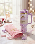Premium Stanley Tumbler – Aesthetic Gift Set with Pouch & Straw (6 Variants)