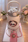 Cute Cartoon Kids Water Bottle with Handle & Strap – 750ml Capacity
